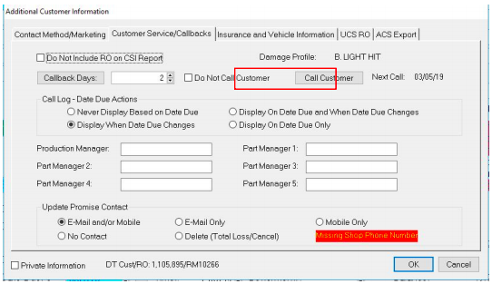 Additional Customer Info